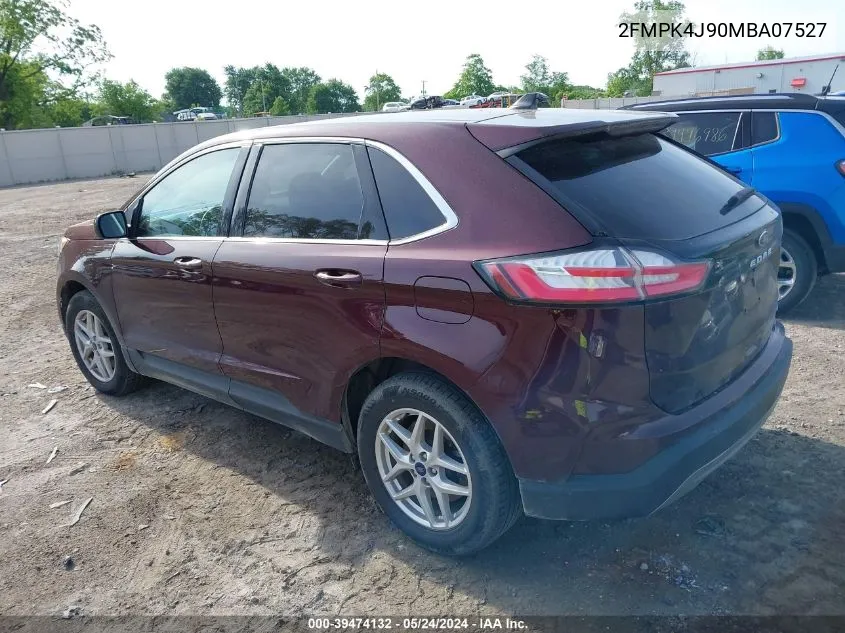 2021 Ford Edge Sel VIN: 2FMPK4J90MBA07527 Lot: 39474132