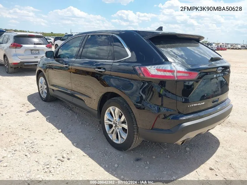 2021 Ford Edge Titanium VIN: 2FMPK3K90MBA50628 Lot: 39842382