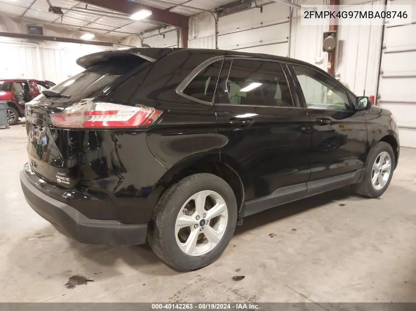 2021 Ford Edge Se VIN: 2FMPK4G97MBA08746 Lot: 40142263