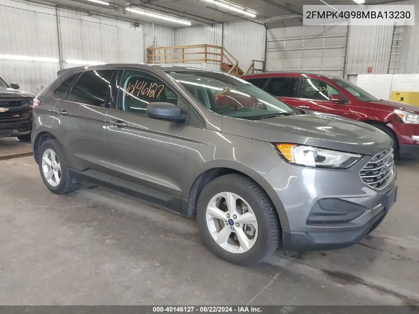 2021 Ford Edge Se VIN: 2FMPK4G98MBA13230 Lot: 40146127