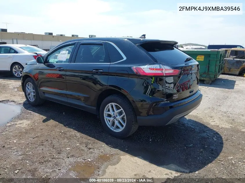 2021 Ford Edge Sel VIN: 2FMPK4J9XMBA39546 Lot: 40186039