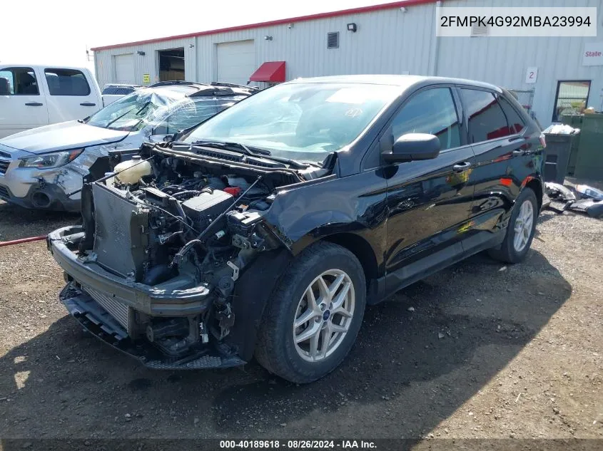 2021 Ford Edge Se VIN: 2FMPK4G92MBA23994 Lot: 40189618