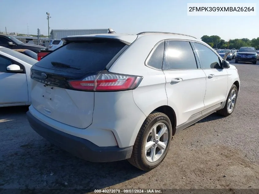 2021 Ford Edge Se VIN: 2FMPK3G9XMBA26264 Lot: 40272070