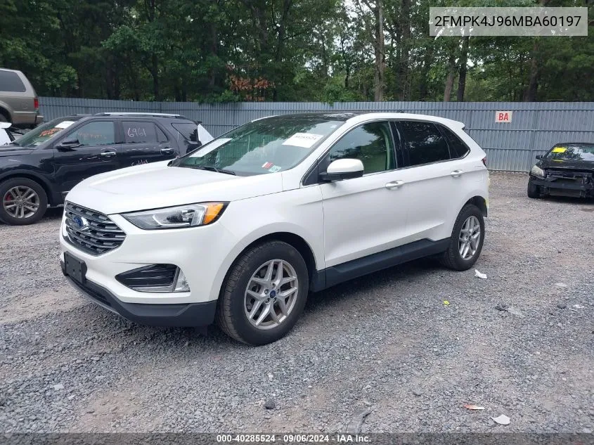 2FMPK4J96MBA60197 2021 Ford Edge Sel