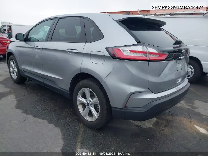 2021 Ford Edge Se VIN: 2FMPK3G91MBA44474 Lot: 40452154