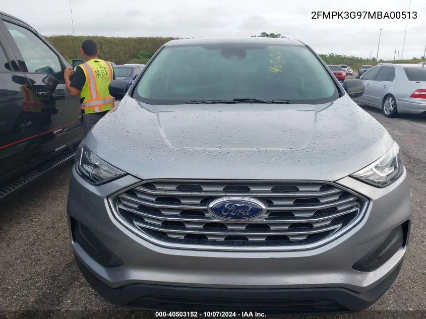 2021 Ford Edge Se VIN: 2FMPK3G97MBA00513 Lot: 40503152