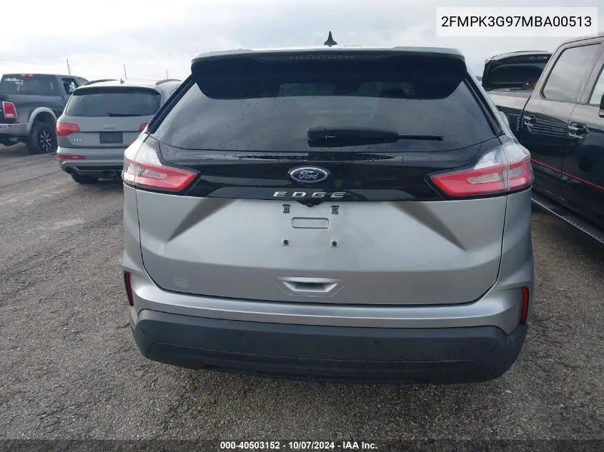 2021 Ford Edge Se VIN: 2FMPK3G97MBA00513 Lot: 40503152