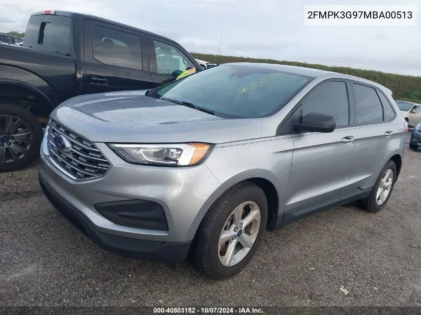 2021 Ford Edge Se VIN: 2FMPK3G97MBA00513 Lot: 40503152