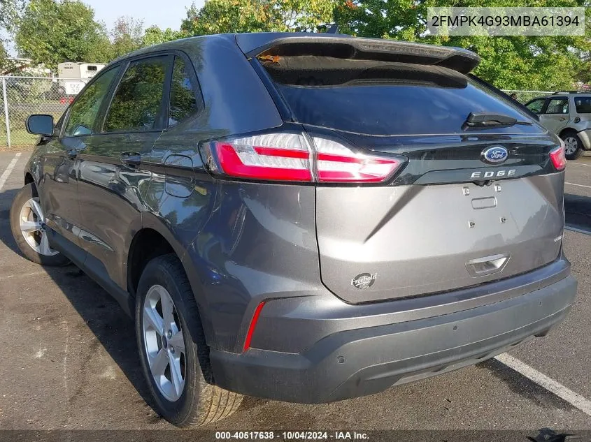 2021 Ford Edge Se VIN: 2FMPK4G93MBA61394 Lot: 40517638