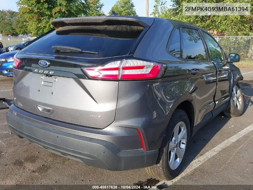 2021 Ford Edge Se VIN: 2FMPK4G93MBA61394 Lot: 40517638