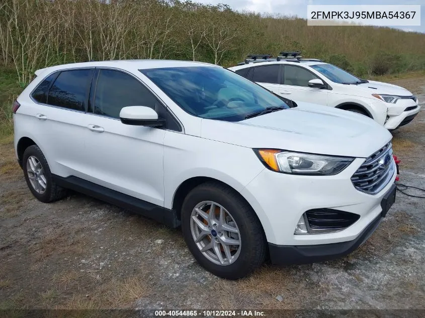 2021 Ford Edge Sel VIN: 2FMPK3J95MBA54367 Lot: 40544865