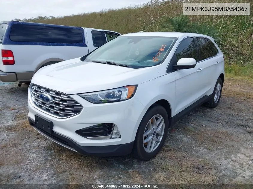 2021 Ford Edge Sel VIN: 2FMPK3J95MBA54367 Lot: 40544865