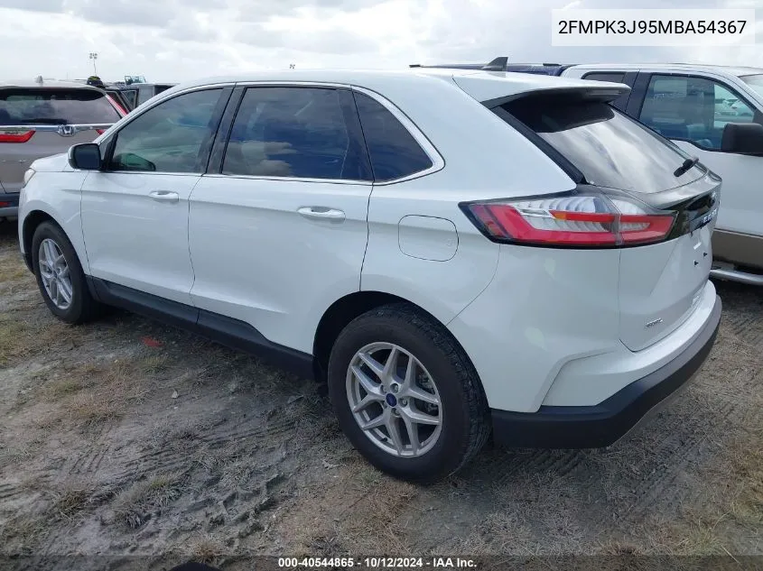 2021 Ford Edge Sel VIN: 2FMPK3J95MBA54367 Lot: 40544865