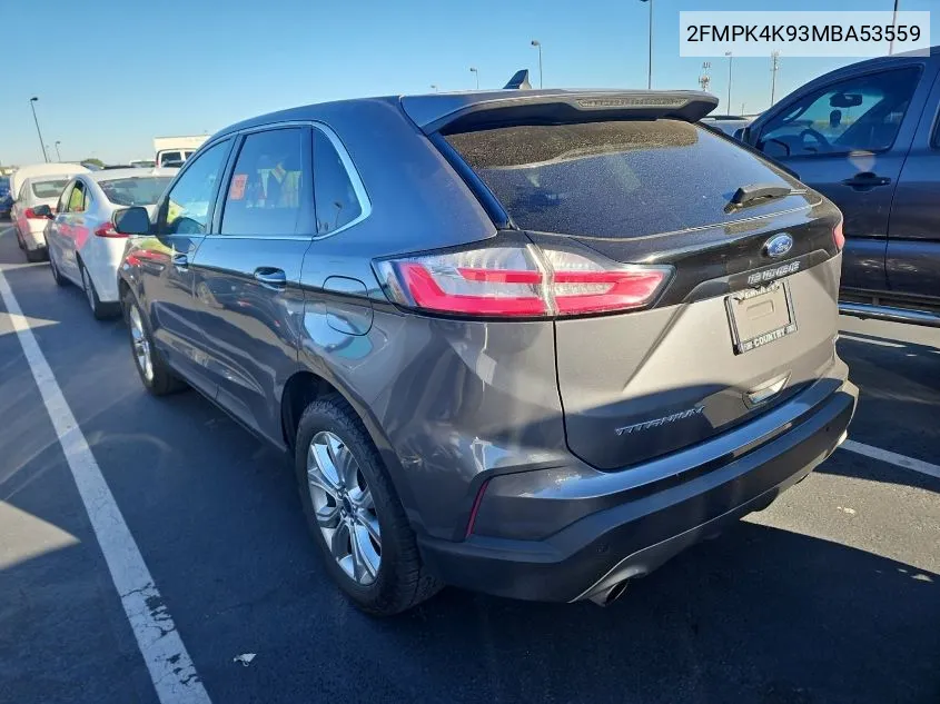 2021 Ford Edge Titanium VIN: 2FMPK4K93MBA53559 Lot: 40572503