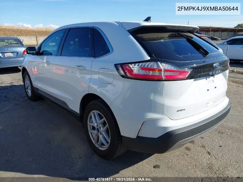 2021 Ford Edge Sel VIN: 2FMPK4J9XMBA50644 Lot: 40761617