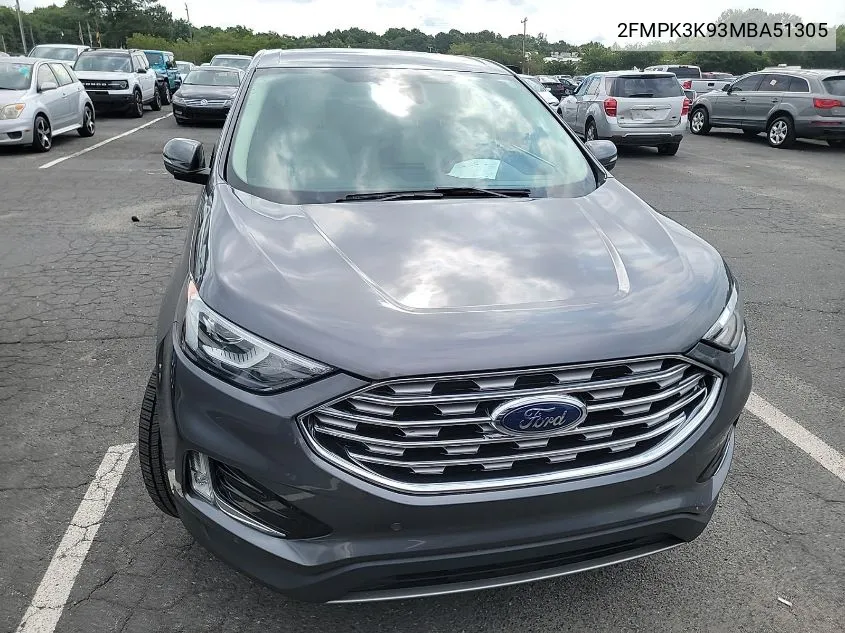 2021 Ford Edge Titanium VIN: 2FMPK3K93MBA51305 Lot: 40897058