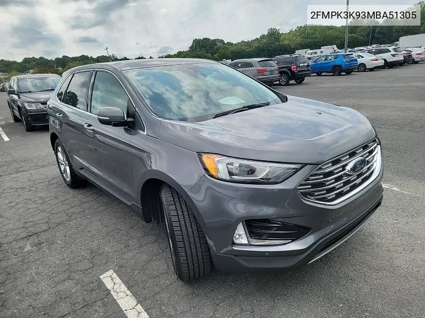 2021 Ford Edge Titanium VIN: 2FMPK3K93MBA51305 Lot: 40897058