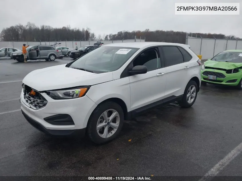 2021 Ford Edge Se VIN: 2FMPK3G97MBA20566 Lot: 40899408