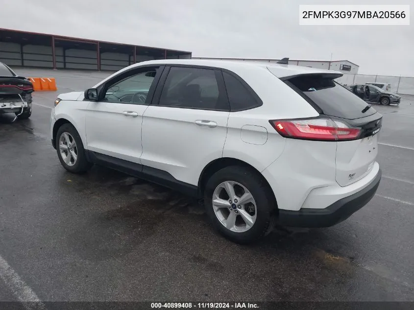 2021 Ford Edge Se VIN: 2FMPK3G97MBA20566 Lot: 40899408