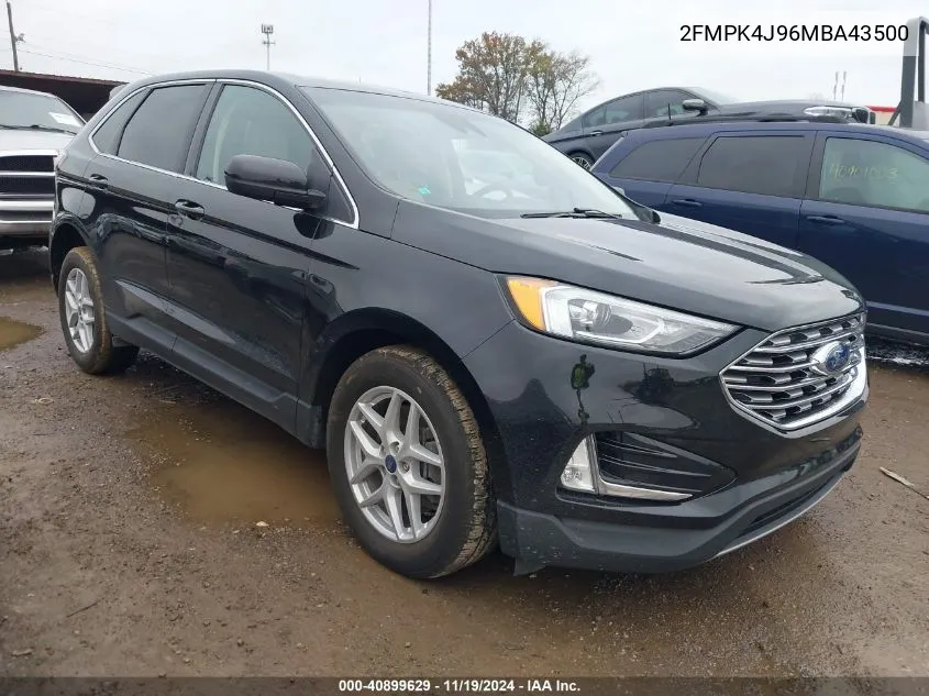 2021 Ford Edge Sel VIN: 2FMPK4J96MBA43500 Lot: 40899629