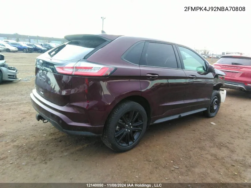 2022 Ford Edge Sel VIN: 2FMPK4J92NBA70808 Lot: 12140050