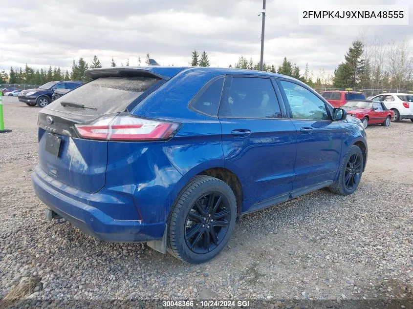 2022 Ford Edge Sel VIN: 2FMPK4J9XNBA48555 Lot: 30048366