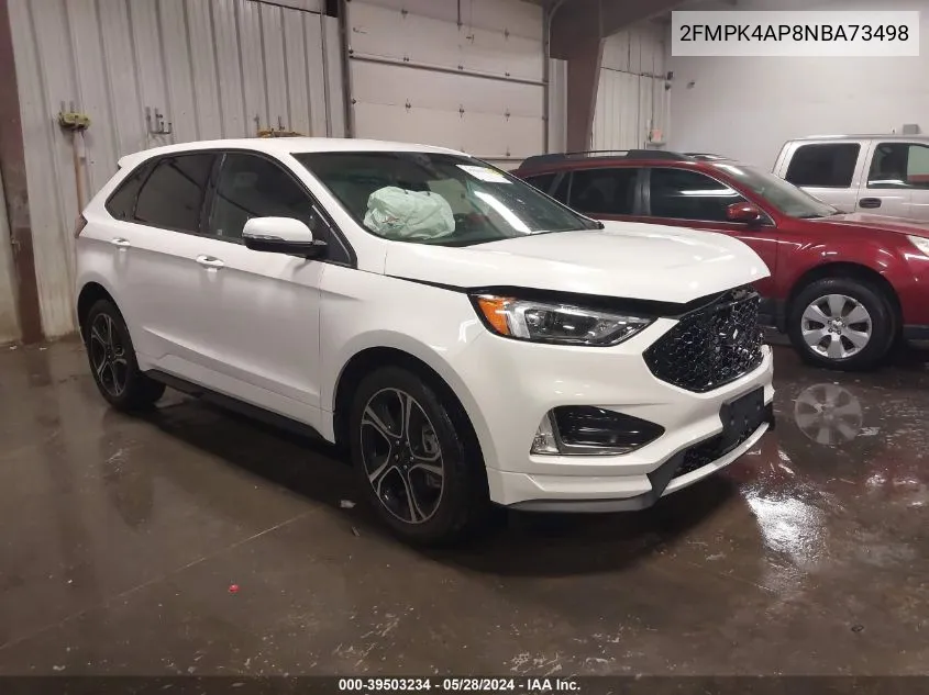 2022 Ford Edge St VIN: 2FMPK4AP8NBA73498 Lot: 39503234