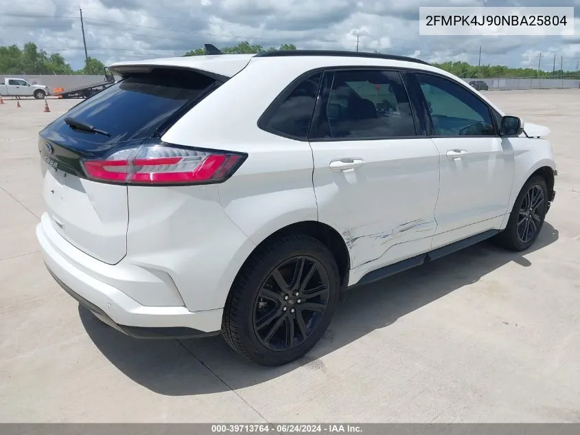 2022 Ford Edge St-Line VIN: 2FMPK4J90NBA25804 Lot: 39713764