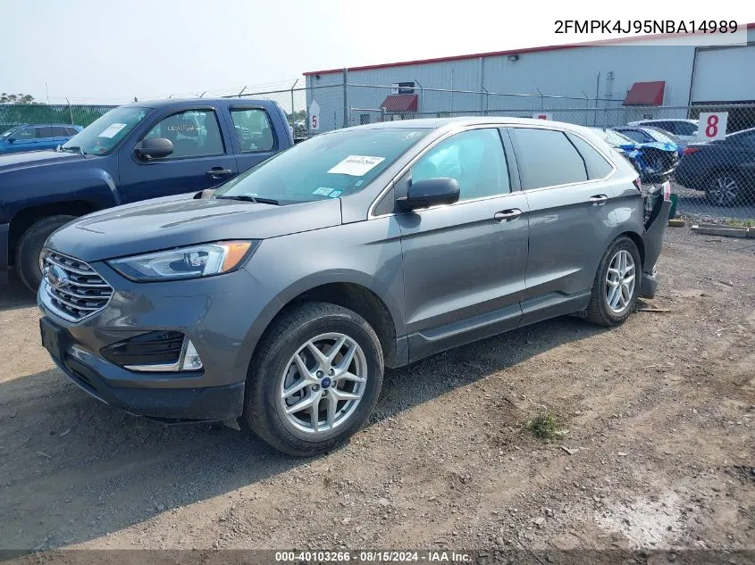 2FMPK4J95NBA14989 2022 Ford Edge Sel