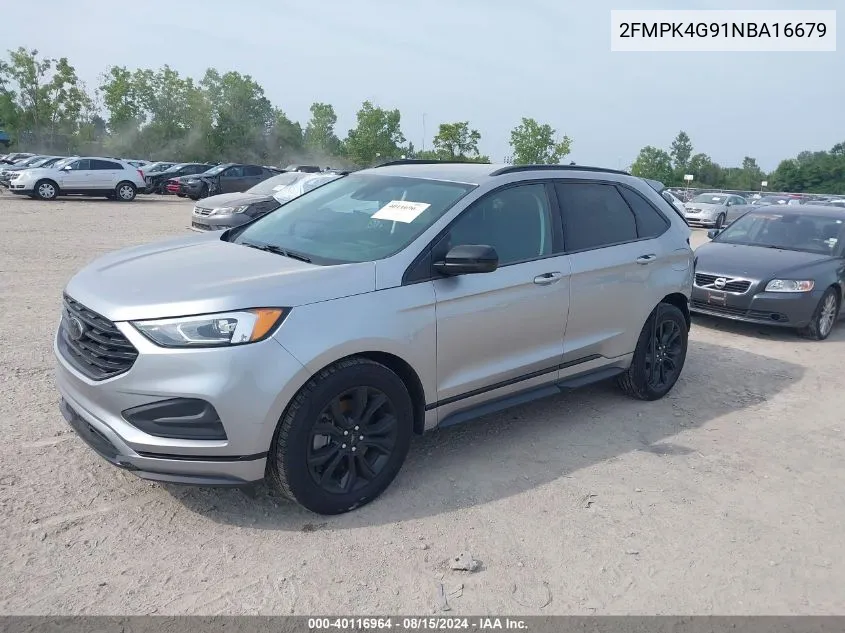 2FMPK4G91NBA16679 2022 Ford Edge Se