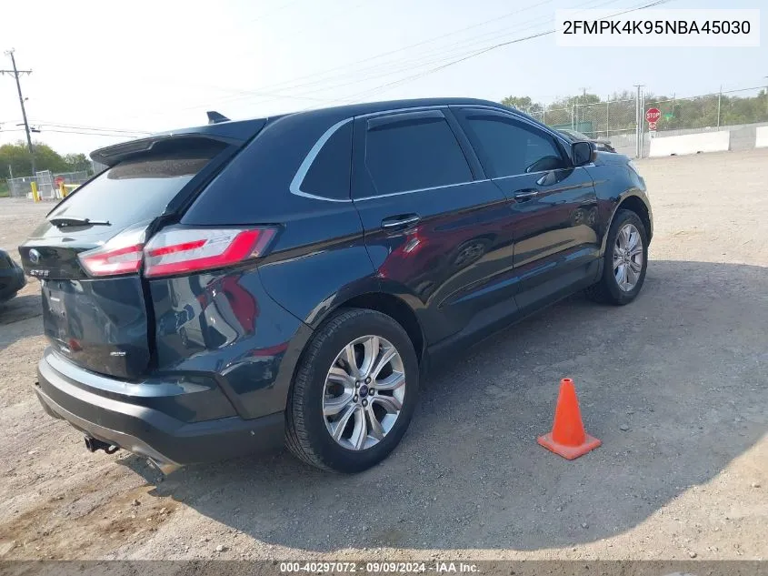 2022 Ford Edge Titanium VIN: 2FMPK4K95NBA45030 Lot: 40297072