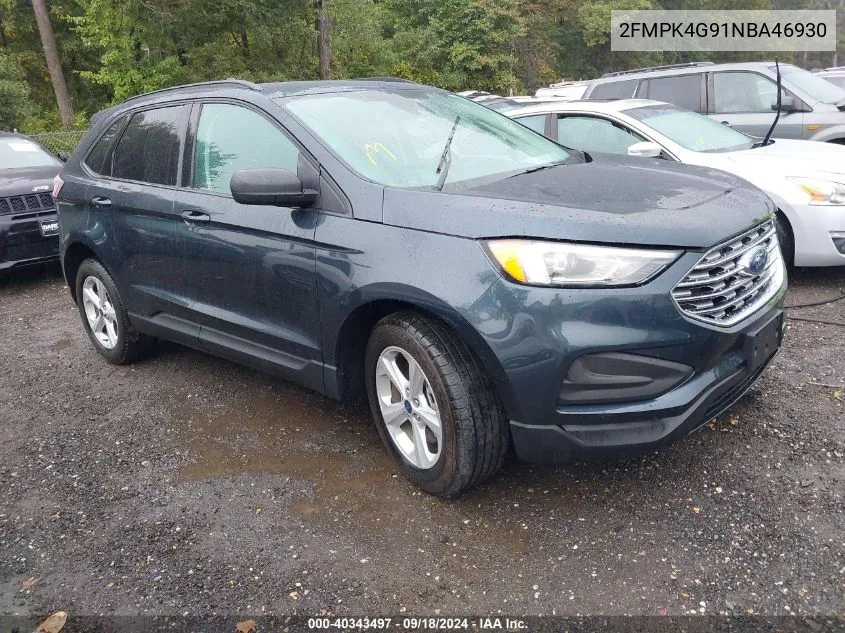 2022 Ford Edge Se VIN: 2FMPK4G91NBA46930 Lot: 40343497