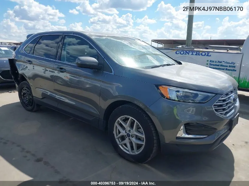 2022 Ford Edge Sel VIN: 2FMPK4J97NBB06170 Lot: 40396753