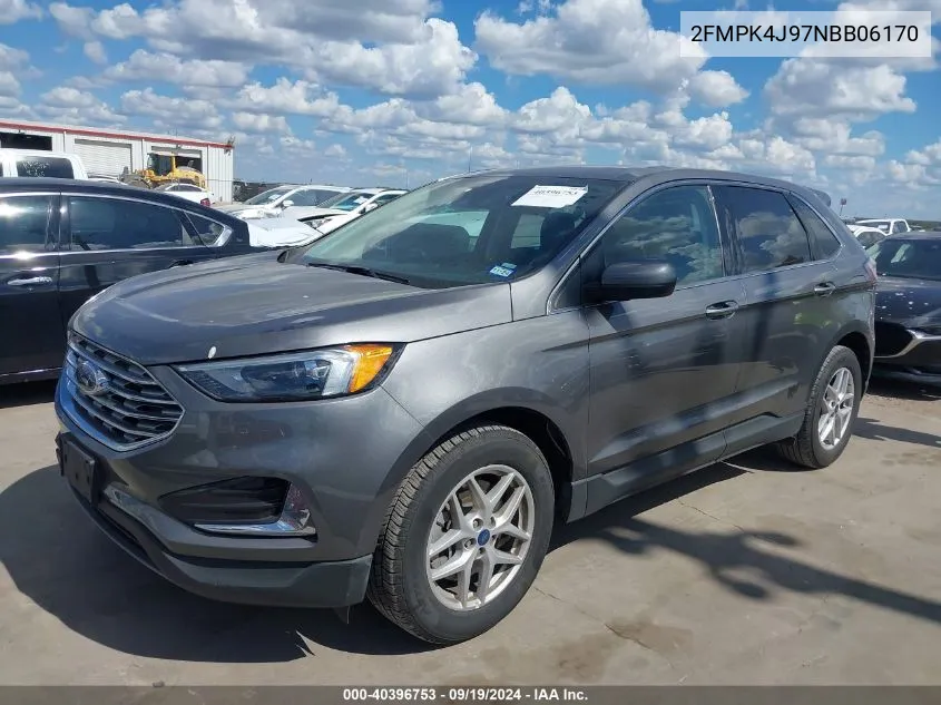 2022 Ford Edge Sel VIN: 2FMPK4J97NBB06170 Lot: 40396753