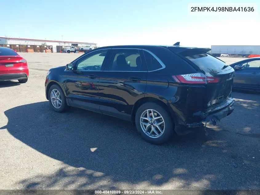 2022 Ford Edge Sel VIN: 2FMPK4J98NBA41636 Lot: 40410889