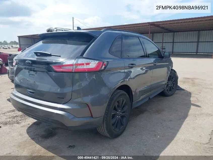 2022 Ford Edge Se VIN: 2FMPK4G98NBA96921 Lot: 40441421