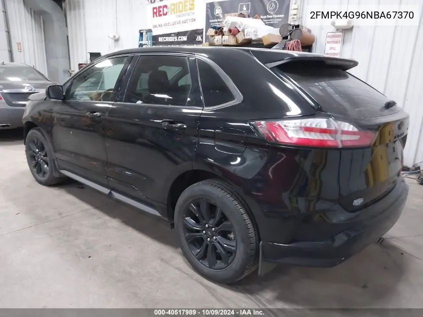 2022 Ford Edge Se VIN: 2FMPK4G96NBA67370 Lot: 40517989