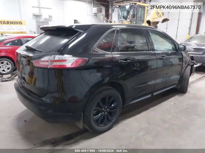 2022 Ford Edge Se VIN: 2FMPK4G96NBA67370 Lot: 40517989