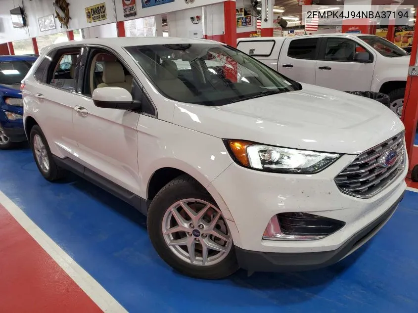 2022 Ford Edge Sel VIN: 2FMPK4J94NBA37194 Lot: 40563822