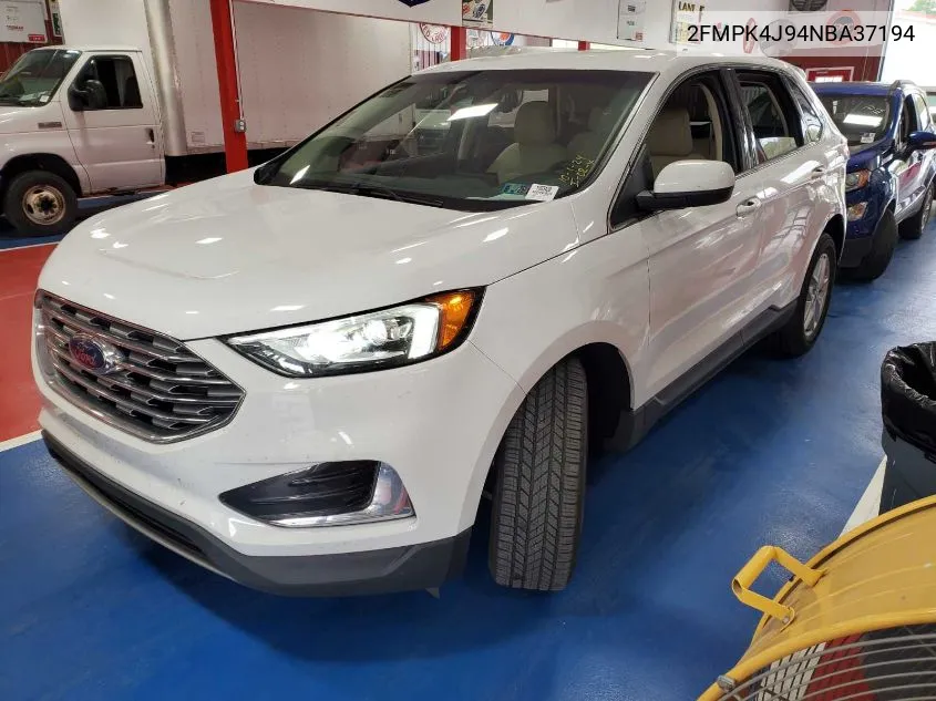 2022 Ford Edge Sel VIN: 2FMPK4J94NBA37194 Lot: 40563822