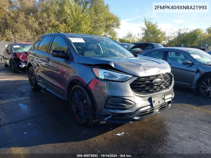 2022 Ford Edge Se VIN: 2FMPK4G9XNBA21993 Lot: 40575593