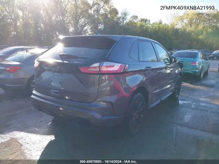 2022 Ford Edge Se VIN: 2FMPK4G9XNBA21993 Lot: 40575593