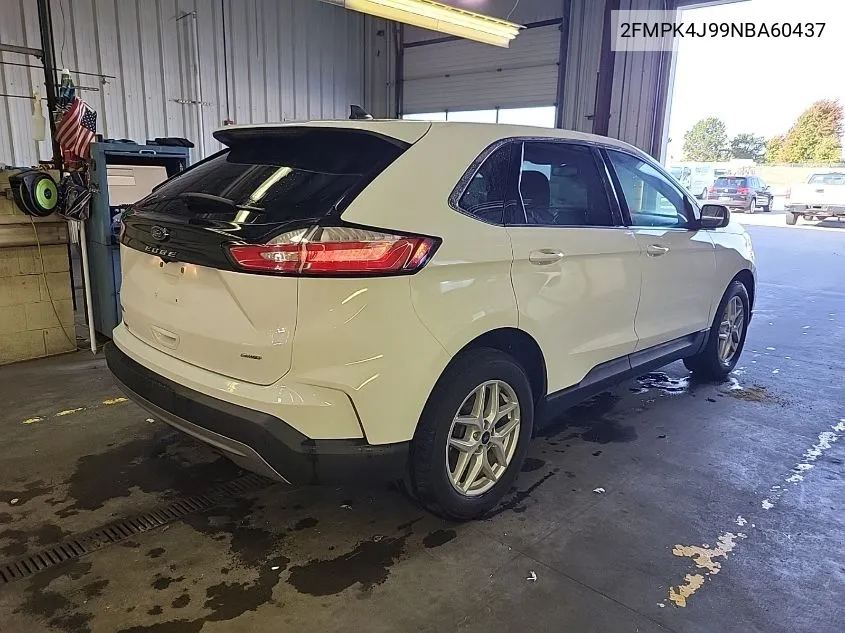 2022 Ford Edge Sel VIN: 2FMPK4J99NBA60437 Lot: 40578320