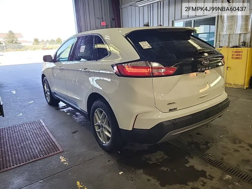 2022 Ford Edge Sel VIN: 2FMPK4J99NBA60437 Lot: 40578320