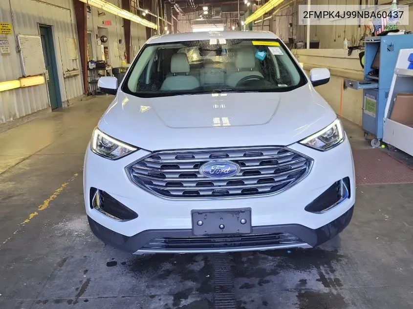 2022 Ford Edge Sel VIN: 2FMPK4J99NBA60437 Lot: 40578320