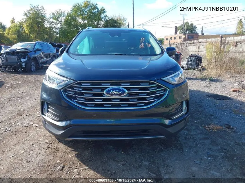 2022 Ford Edge Sel VIN: 2FMPK4J91NBB10201 Lot: 40609756