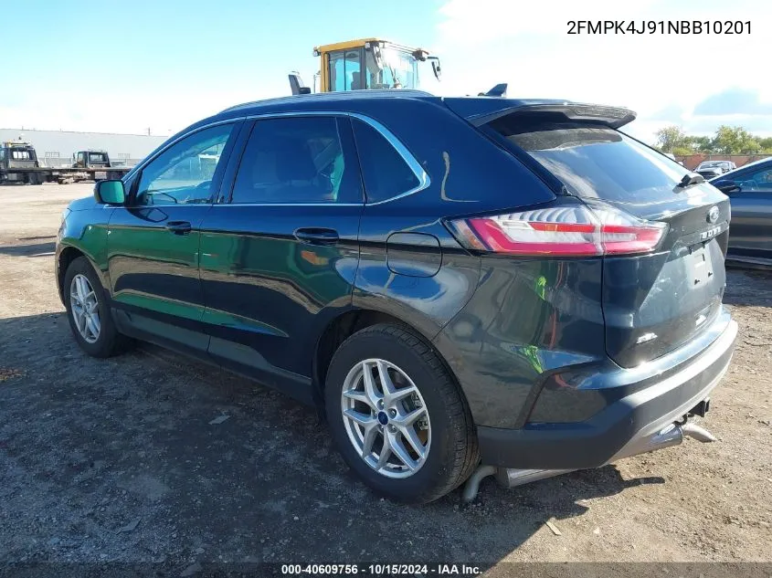 2022 Ford Edge Sel VIN: 2FMPK4J91NBB10201 Lot: 40609756