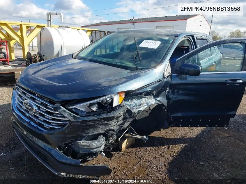 2022 Ford Edge Sel VIN: 2FMPK4J96NBB13658 Lot: 40617397