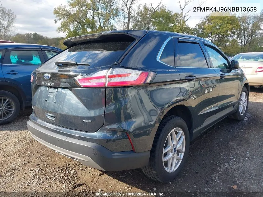 2022 Ford Edge Sel VIN: 2FMPK4J96NBB13658 Lot: 40617397