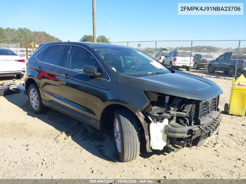 2022 Ford Edge Sel VIN: 2FMPK4J91NBA23706 Lot: 40672221